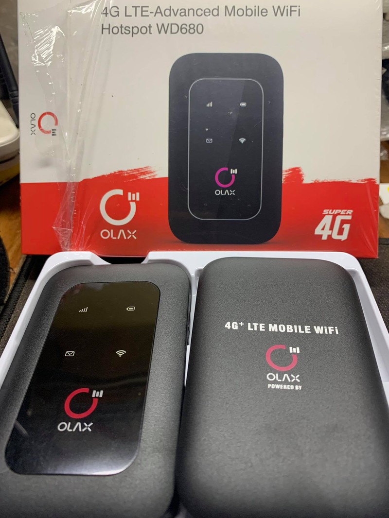 (RẺ SIÊU RẺ) BỘ PHÁT WIFI 4G 150 MBPS- CỤC PHÁT WIFI 4G ZTE OLAX WD680 PIN KHỦNG 2100MAH - THIẾT BỊ MẠNG CỰC RẺ TỪ SIM 3G 4G