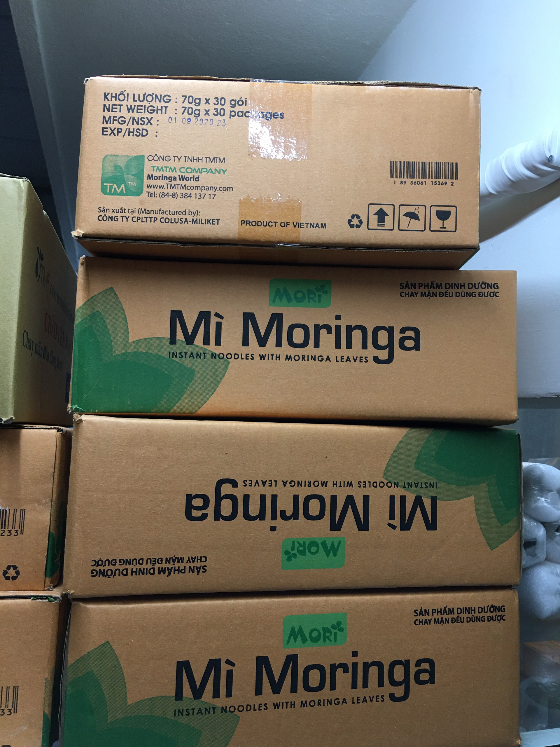 Mì ăn liền chùm ngây Moringa-chay mặn điều được[Thùng 30 gói]