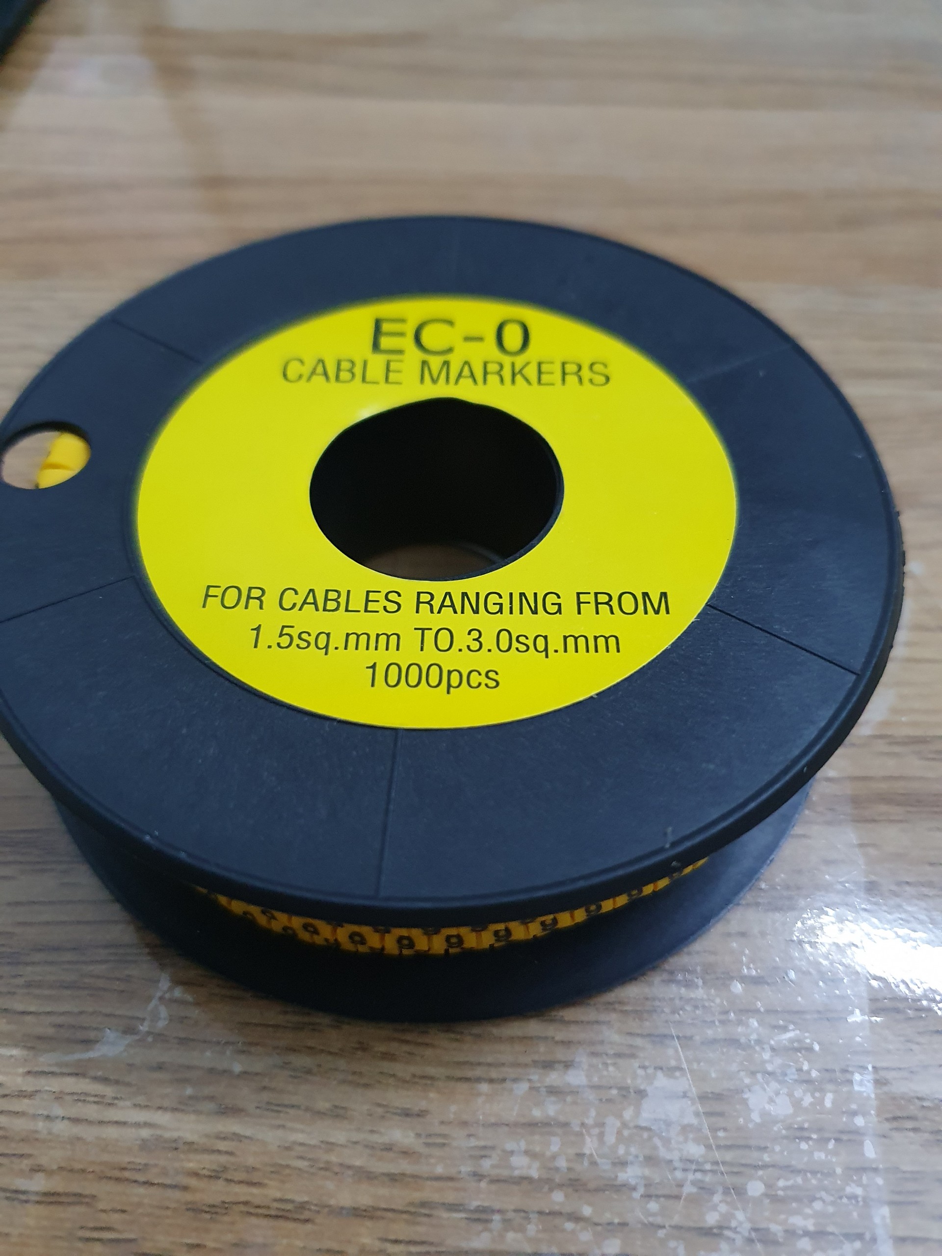 Đánh dấu dây cáp điện EC0 số 1.5 - 3 mm2