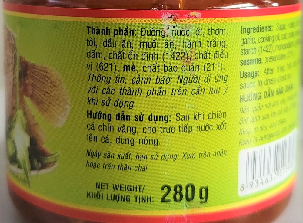 [Chai 280g] XỐT CÁ CHIÊN [VN] CHOLIMEX Sauce for Fried Fish