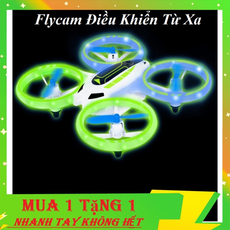 Đồ Chơi Flycam Mini BIMBIMKAY Mô Hình 4 Cánh Quạt Gió Cao Cấp, Có Đèn Sáng, Quay Nhào Lộn 360 Độ, Bay Siêu Cao