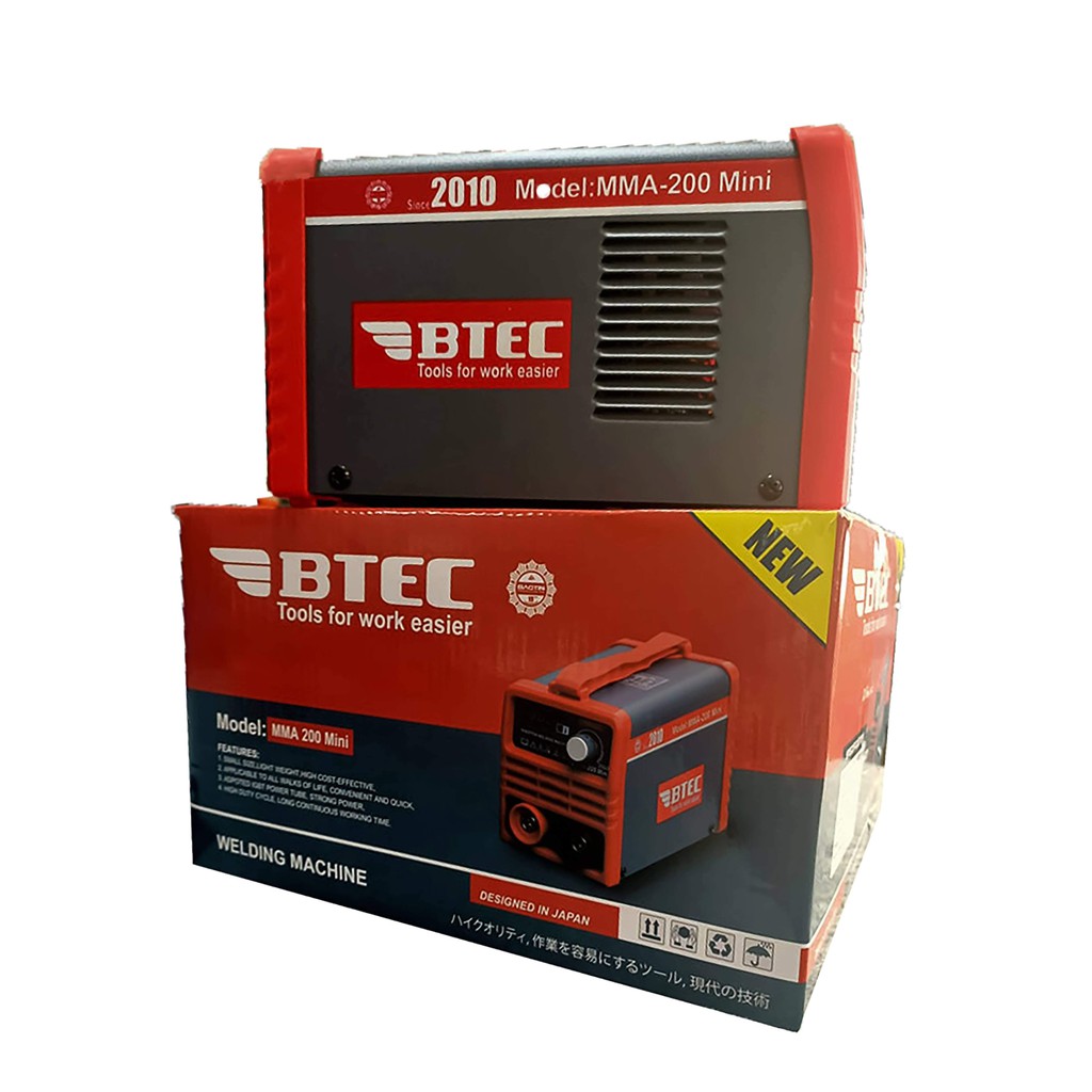 [HCM]Máy Hàn mini inverter BTEC MMA-200 2 tụ 470 kéo que 2.5ly