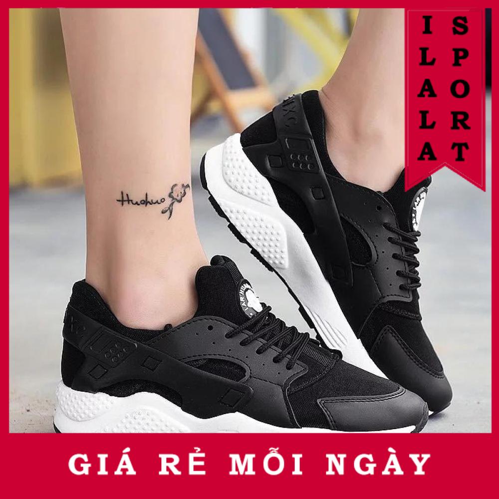 giày hurache-ilala sport-đen đế trắng