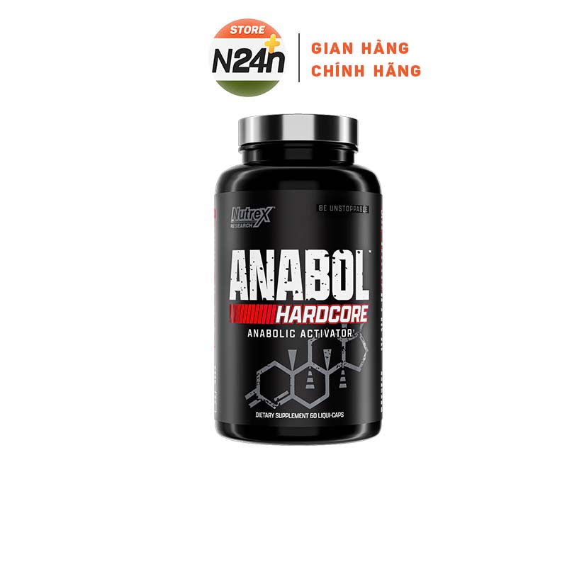Nutrex Anabol Hardcore Thực Phẩm Hỗ Trợ Phát Triển Cơ Bắp (60 Viên)