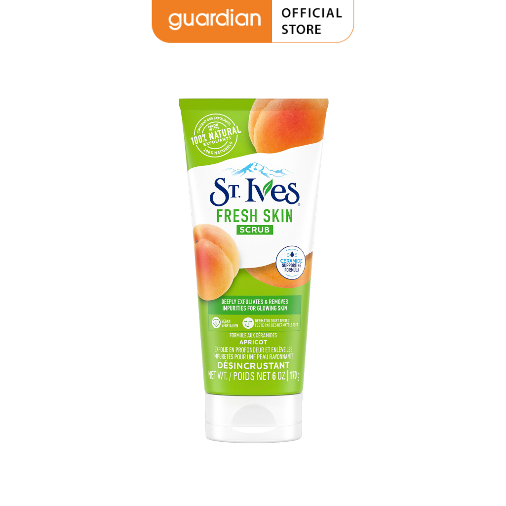 Sữa Rửa Mặt Tẩy Tế Bào Chết Quả Mơ Tươi Mát St. Ives 170Gr