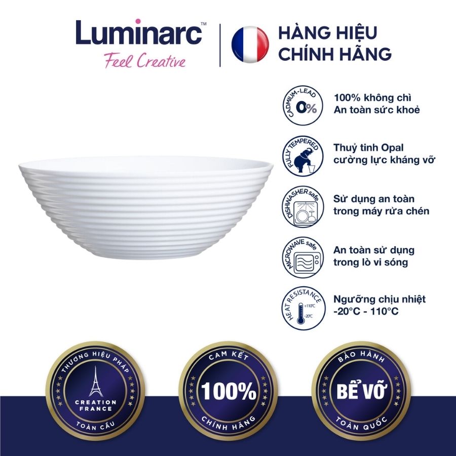 Bộ 6 tô salad thuỷ tinh luminarc harena 27cm- luhan7466
