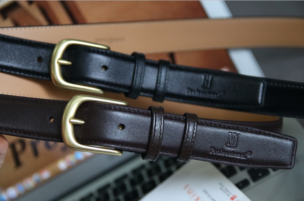 Thắt  lưng 3.0cm  da  bò  cao  cấp  2 màu  đen  , nâu