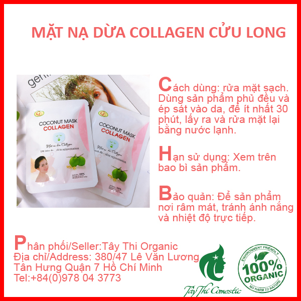 Mặt Nạ Dừa Collagen Cửu Long