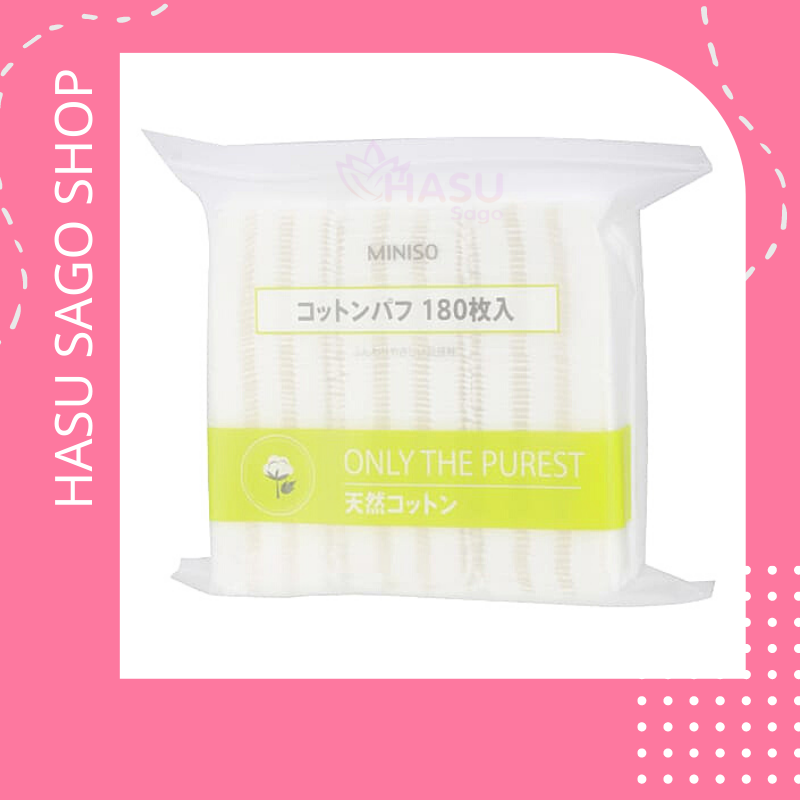 Bông tẩy trang miniso nhật bản gói 180 miếng