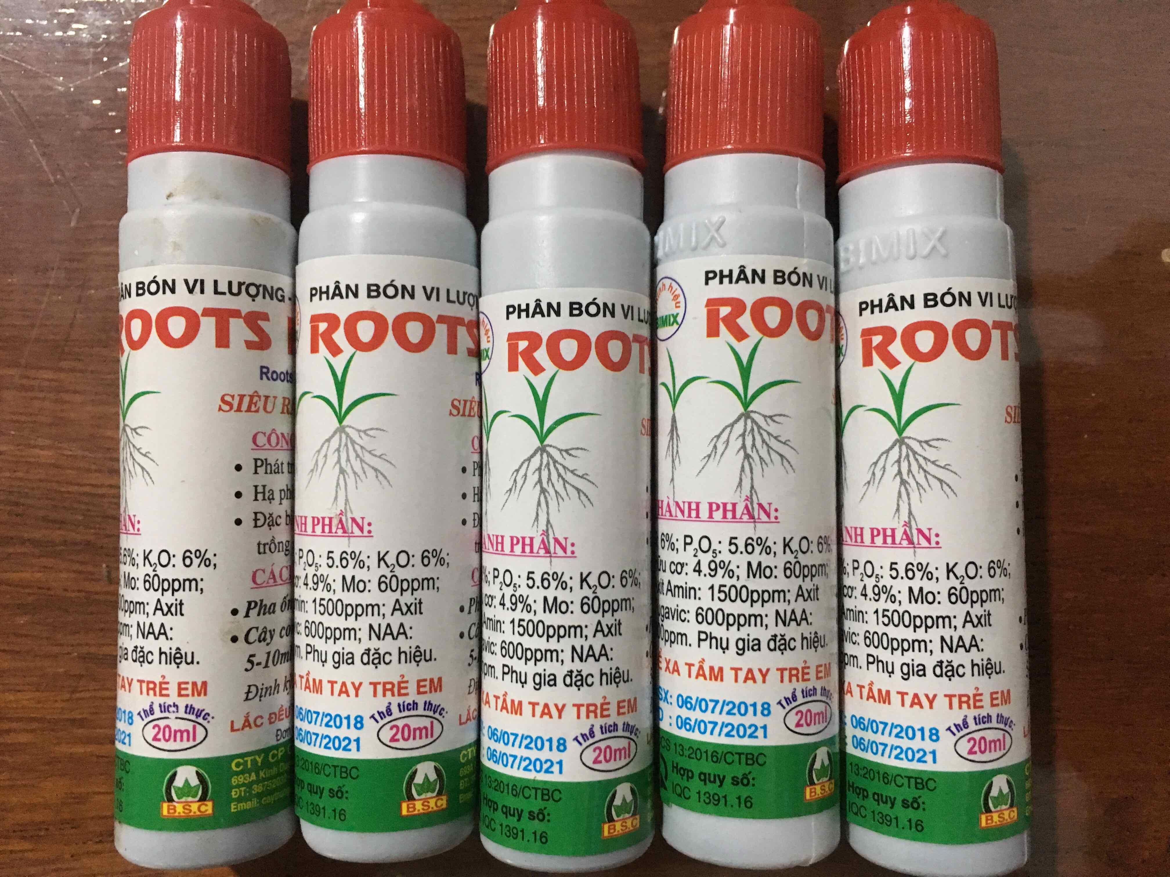 10 lọ phân bón kích thích ra rễ Root New - 20ml