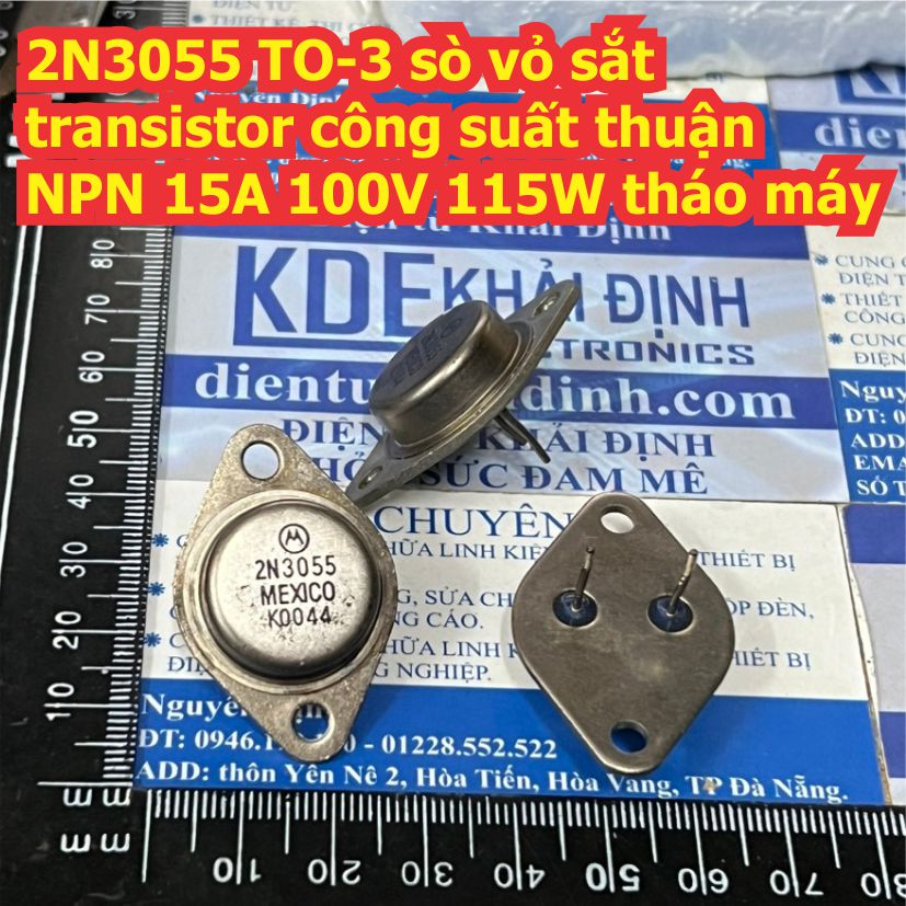 3 con 2n3055 to-3 sò vỏ sắt transistor công suất thuận npn 15a 100v 115w kde2664