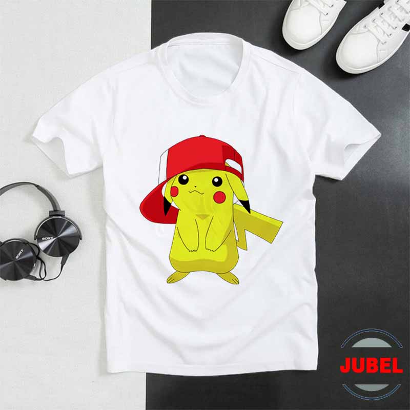 [HCM]Áo thun Unisex - pikachu đội nón dễ thương