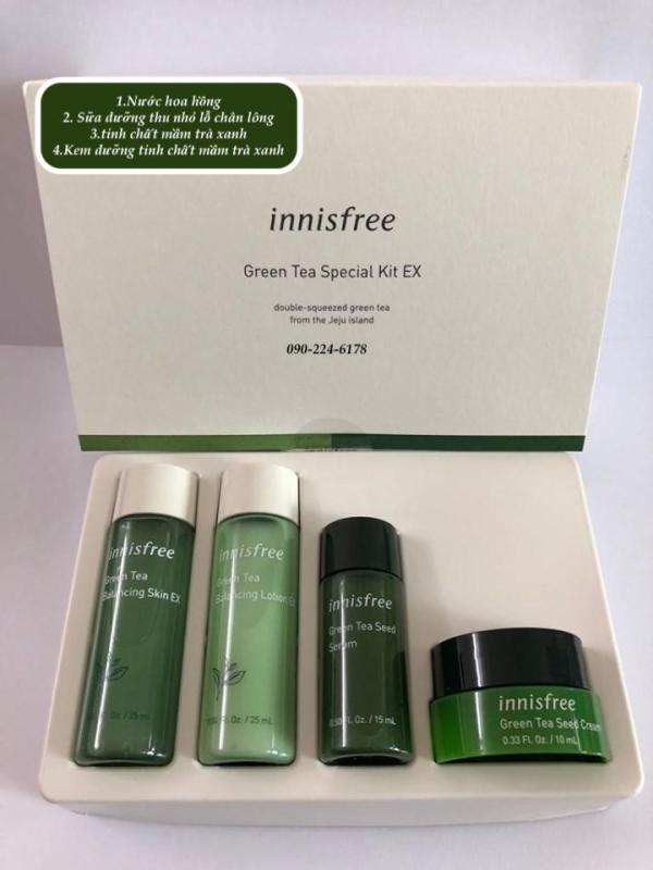 (NEW 2019) BỘ DƯỠNG TRÀ XANH 4 MÓN - INNISFREE GREEN TEA KIT EX