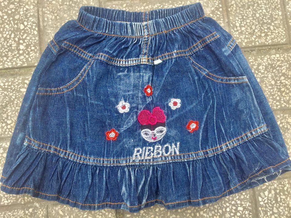 Quần short jean giả váy bé gái (16kg-30kg)