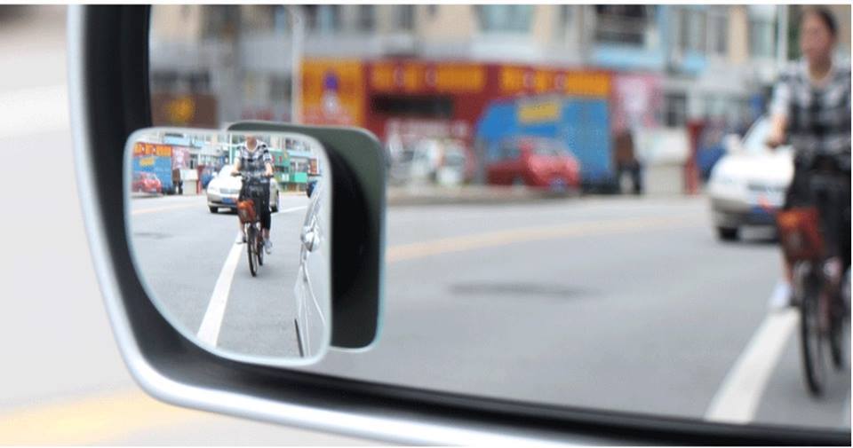 Bộ 2 gương cầu lồi Bán Nguyệt dán kính chiếu hậu xóa điểm mù xe hơi