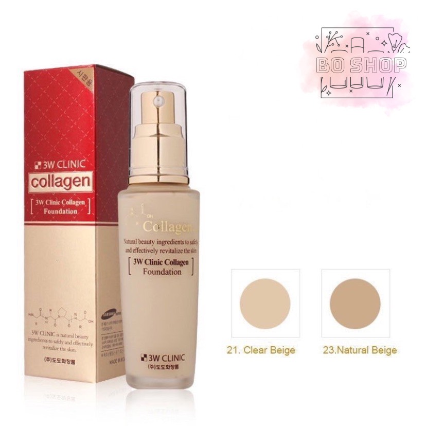 Kem nền 3w Clinic collagen Foundation 50ml Màu 21