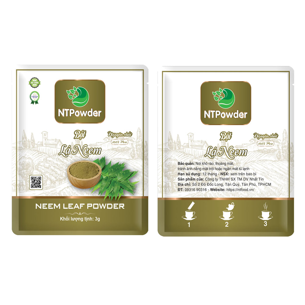 Bột Lá Neem Ấn Độ sấy lạnh NTPowder 60gr / 100gr - Nhất Tín Food