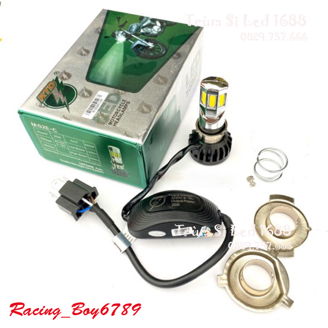 Đèn pha led 6 tim rtd-m02e chính hãng.bảo hành 1 năm