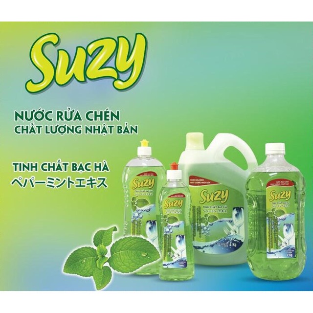 Nước rửa chén bát Suzy 4kg chất lượng NHẬT BẢN(Tinh chất quế)