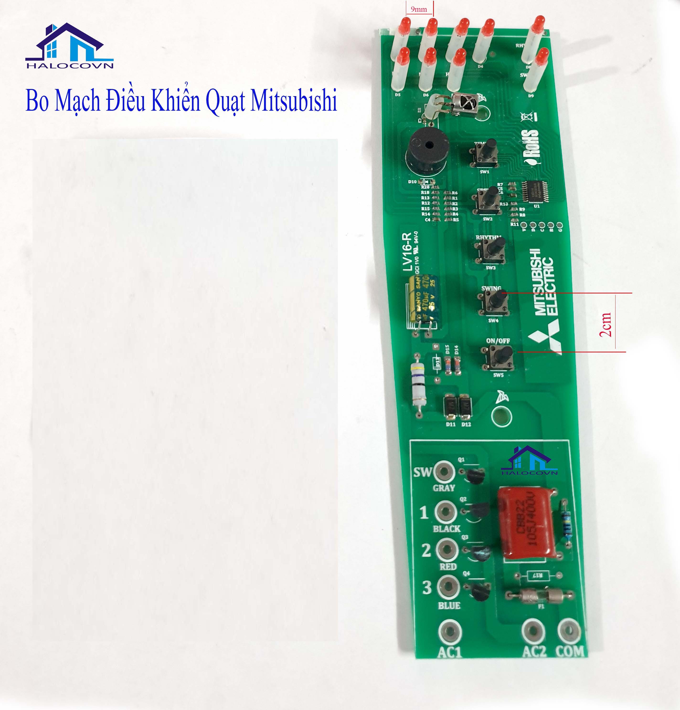 Mạch quạt điều khiển Mitsubishi treo tường W16-R