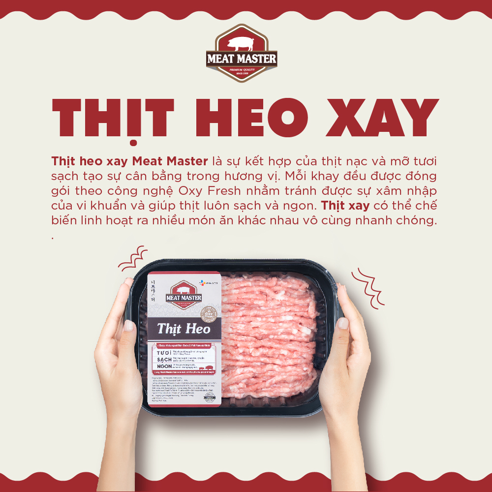 Thịt heo xay Meat Master ( 400 G ) - Thịt heo mát ngon, mềm mọng, ngọt thịt