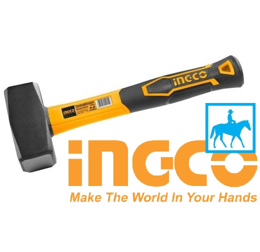 Búa Tạ 2Kg Chịu Nhiệt Cán Lõi Thép Bọc Nhựa 2000gr INGCO HSTH8804