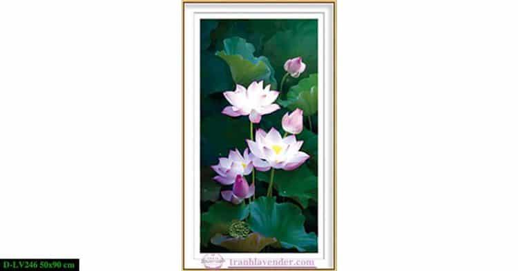 Tranh đá hương sen_lv246_50*90cm