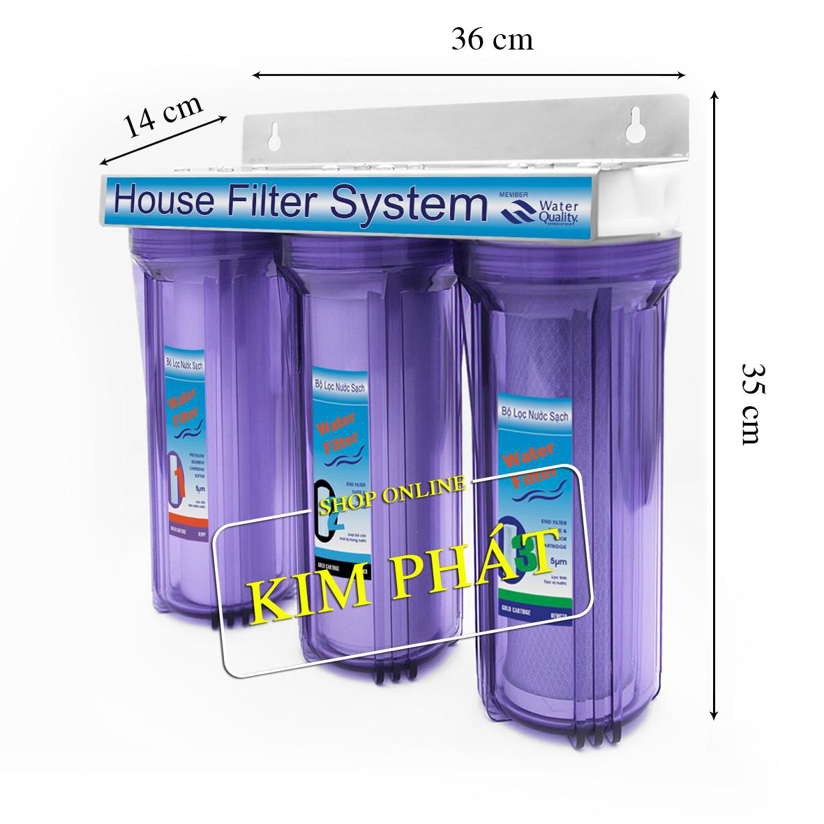 [HCM]Bộ lọc nước sinh hoạt 3 cấp -3T