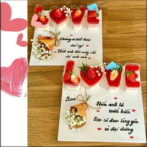 Set 10 khuôn trong LOVE - Trang trí bánh sinh nhật bánh kem