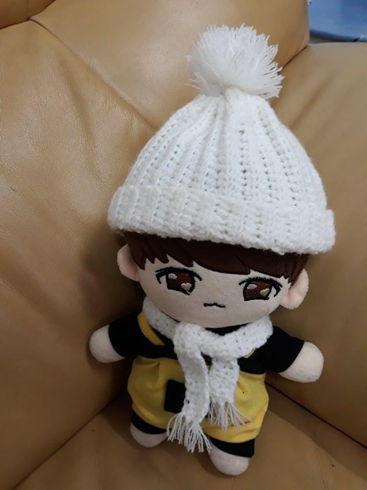 Set mũ len khăn outfit doll 20 kpop