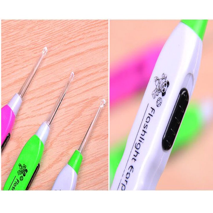 Set 3 Dụng cụ lấy ráy tai có đèn phát sáng (vỉ giấy)