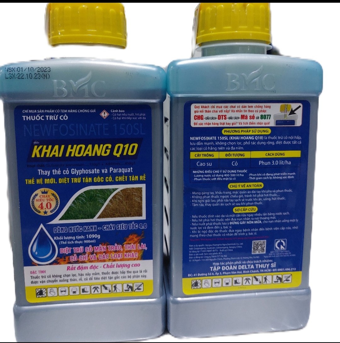 Thuốc Trừ Cỏ KHAI HOANG Q10 COMBO 5 Chai 900mL