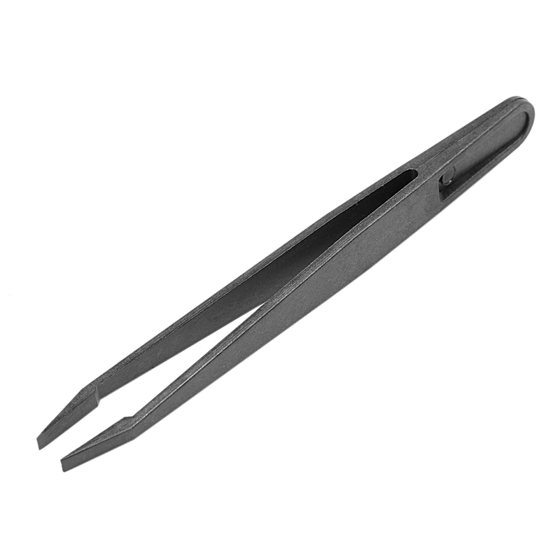 6PCS Precision Tweezer Set Plastic Anti Static Tool Kit Size 1/2/3/5/6/8 each one(Black)