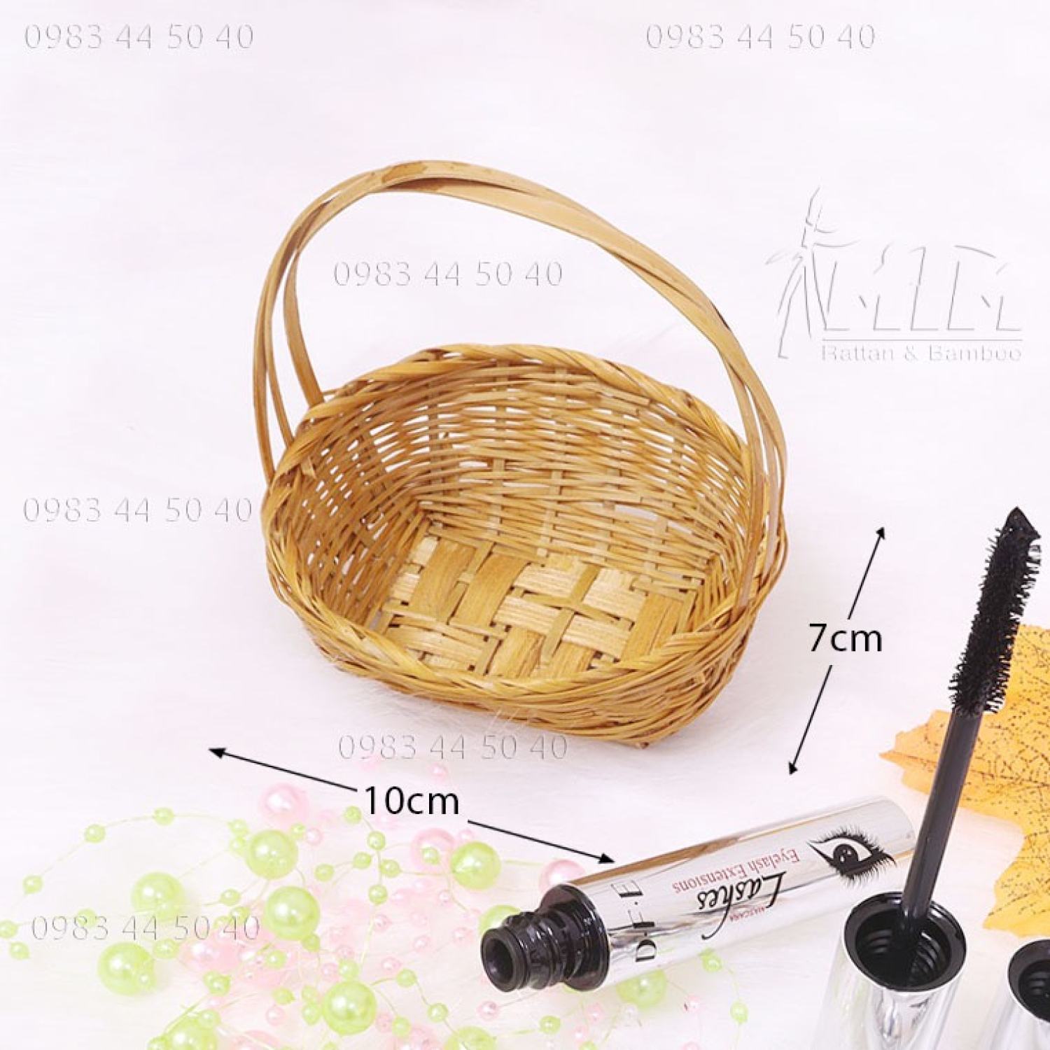 Giỏ tre mini l Lãng hoa nhí - decor/trang trí, phụ kiện chụp hình.
