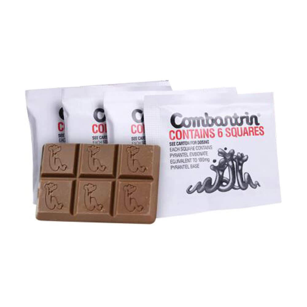 Tẩy giun vị socola Combantrin Chocolate Squares 24 viên - [ÚC]