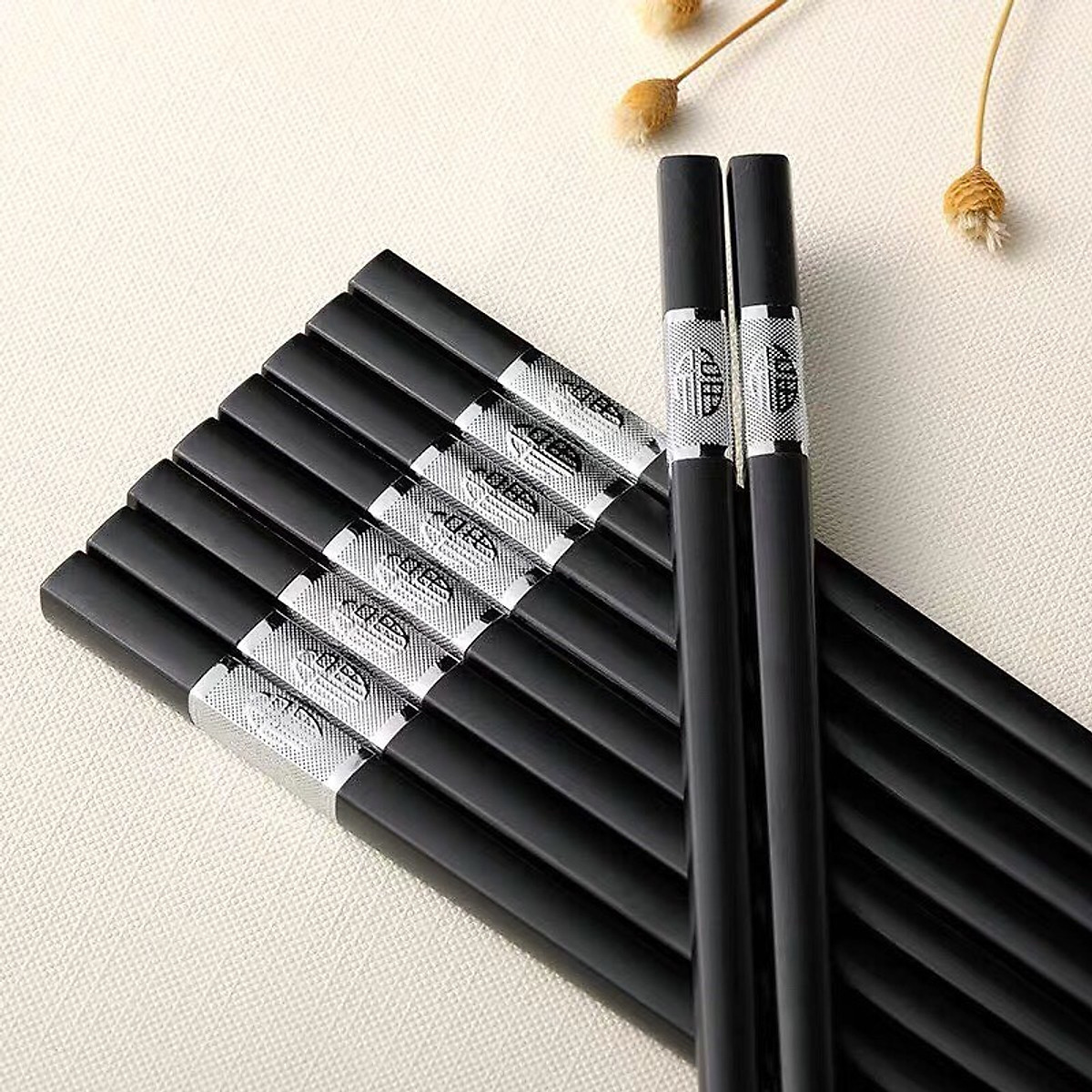 Combo 30 Đôi Đũa Khảm Vàng - Đũa Ăn Ăn Cơm Viền Vàng