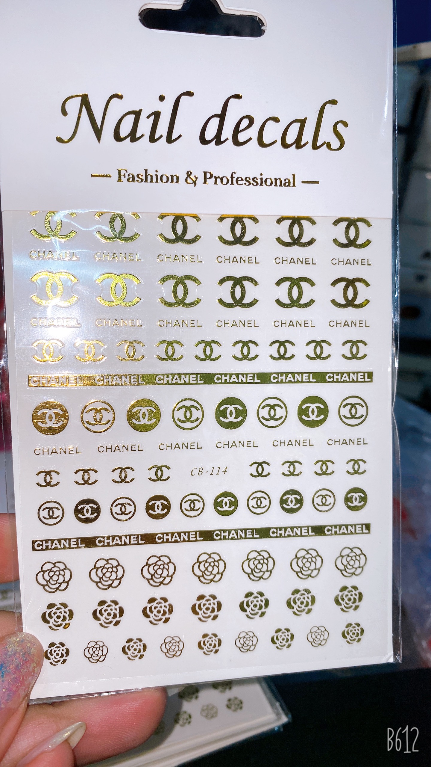 Sticker Thương Hiệu 2 ,Miếng dán móng tay 3D nail sticker