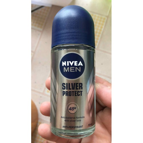 [HCM]Lăn Khử Mùi Nivea Men Silver Protect chai 50ml