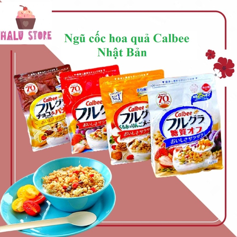 (HSD 06/2022) Ngũ cốc Calbee ăn kiêng giảm cân Nhật Bản với đủ vị ngon tuyệt- mix sữa chua hoa quả trái cây dùng ăn sáng