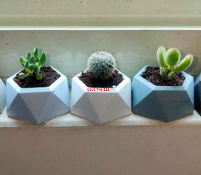 Khuôn đổ chậu Mini lục giác thích hợp trồng sen đá, xương rồng,..