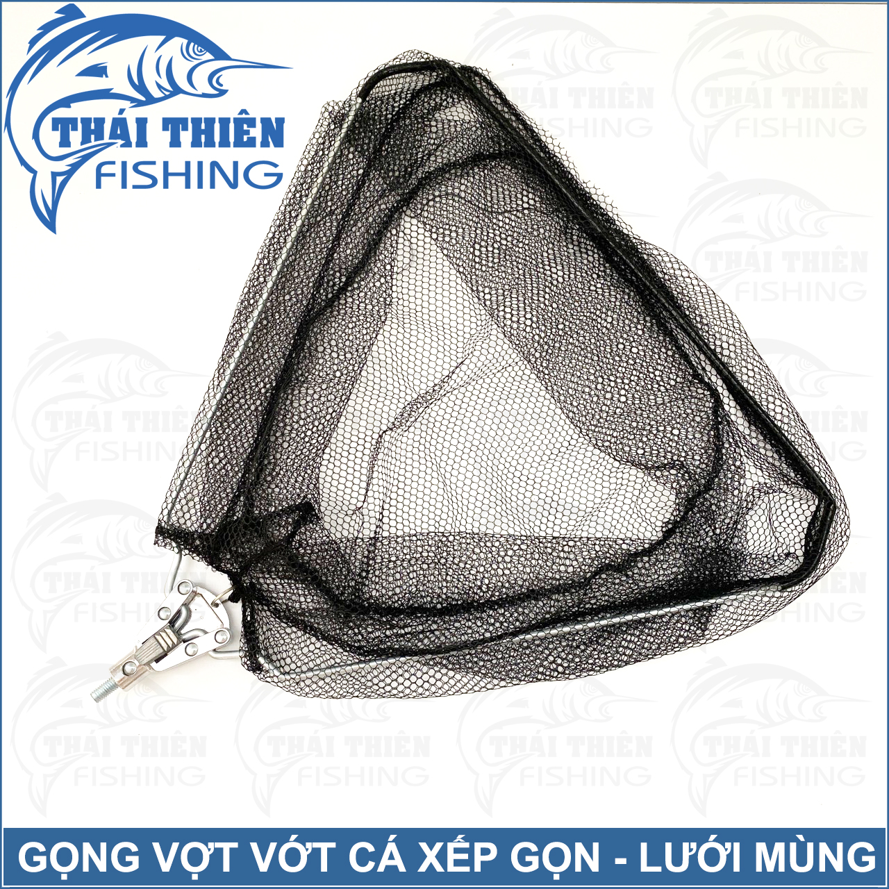 Gọng Vợt Vớt Cá Tam Giác Gấp Gọn Lưới Mùng