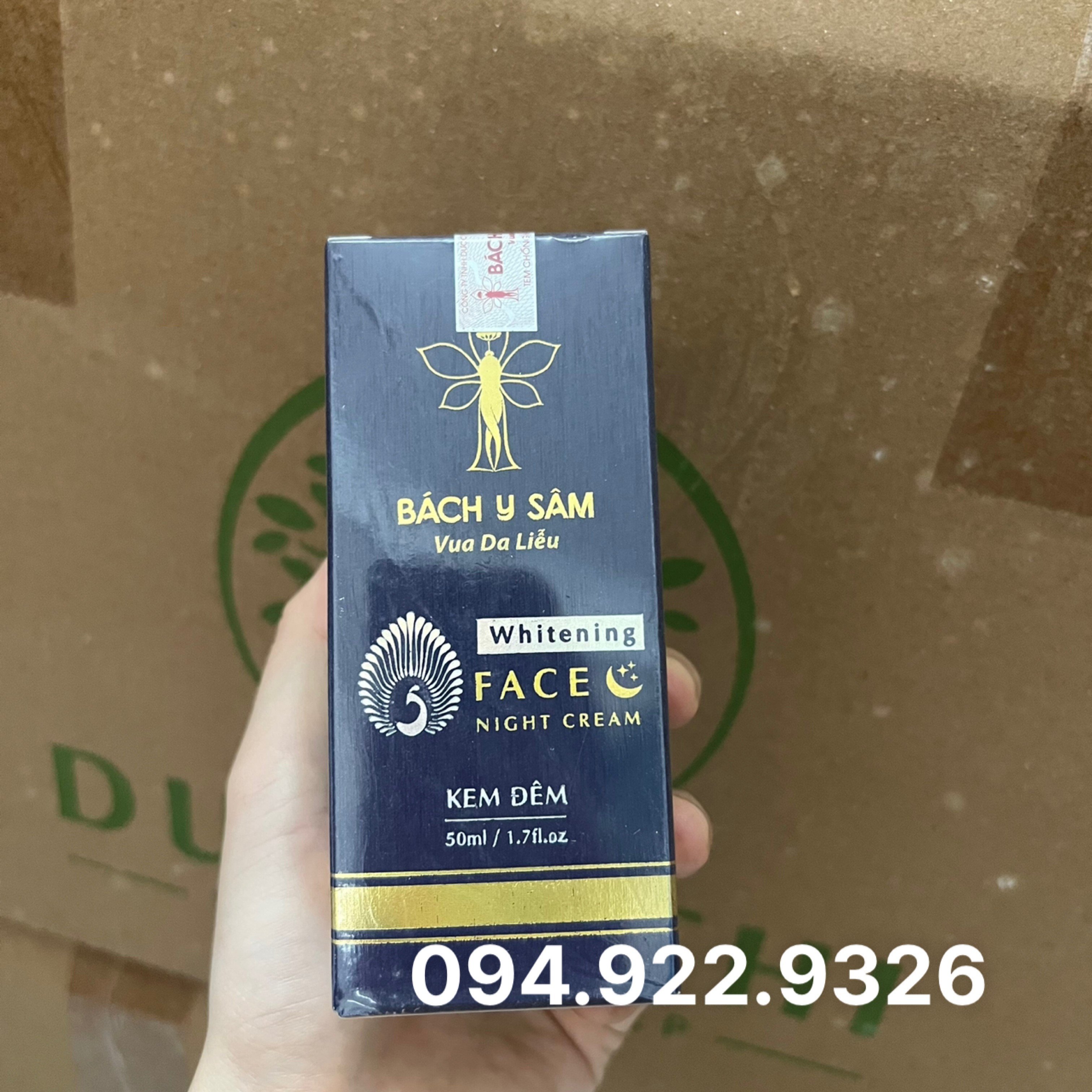Kem Đêm Bách Y Sâm TRẮNG SÁNG DA MỜ NÁM 50ml (Hộp nguyên lẻ date 2025)