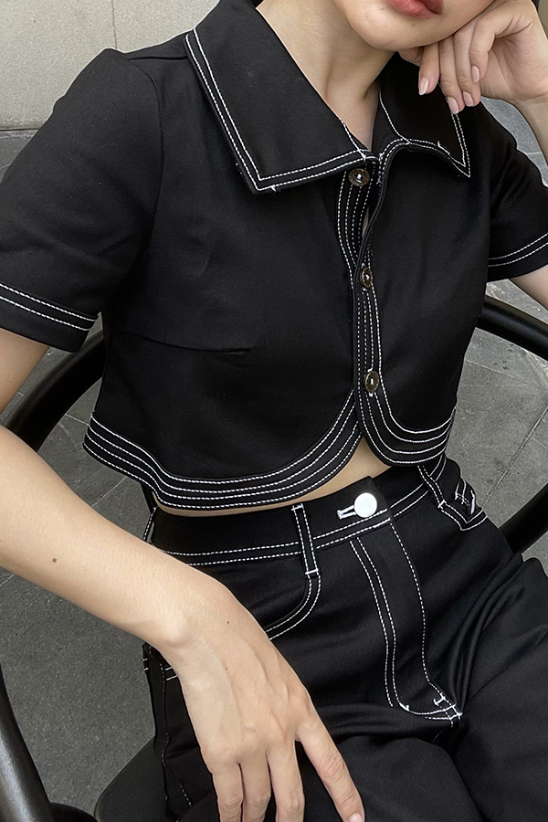 [NHẬP MÃ FALAZSOCIAL1212 GIẢM 15% ] Áo croptop Maybi suông jean lai cong