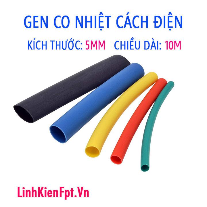 Gen co nhiệt cách điện 5mm 10 mét