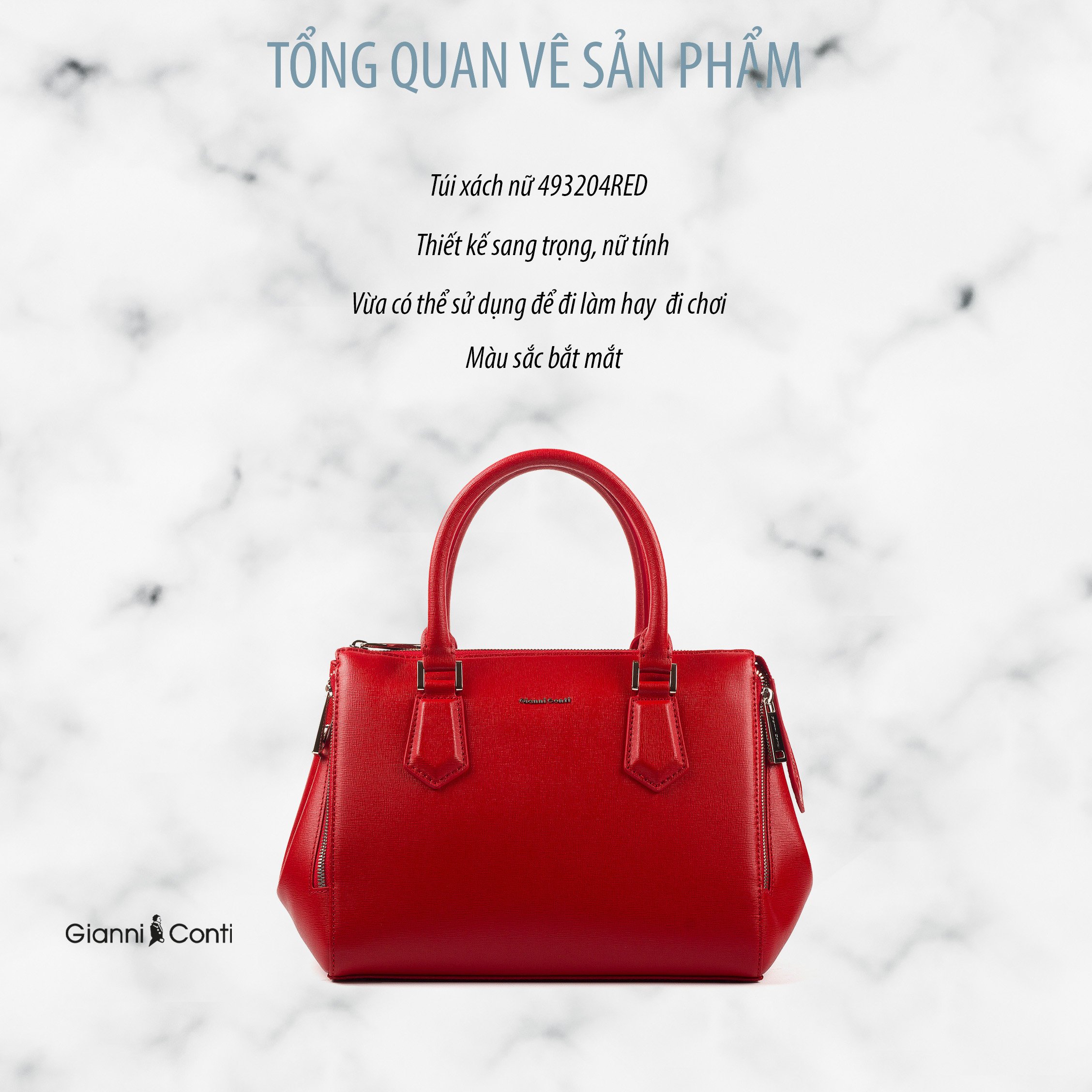 Túi Nữ Công Sở Gianni Conti Italy - 493204RED