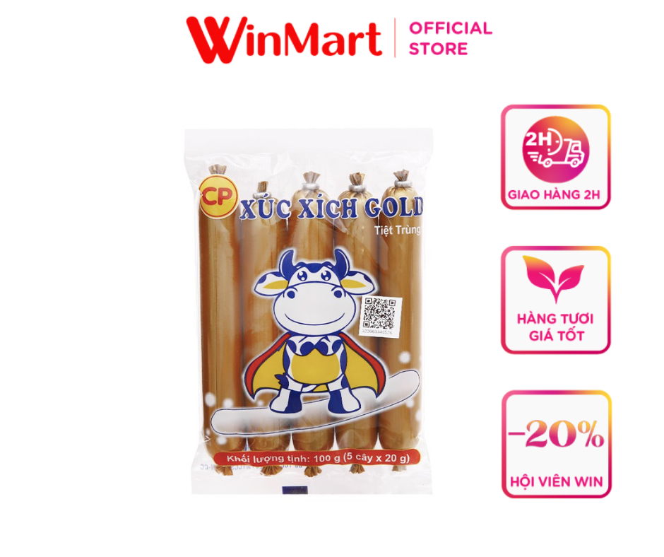 - xúc xích gold tiệt trùng cp gói 100g