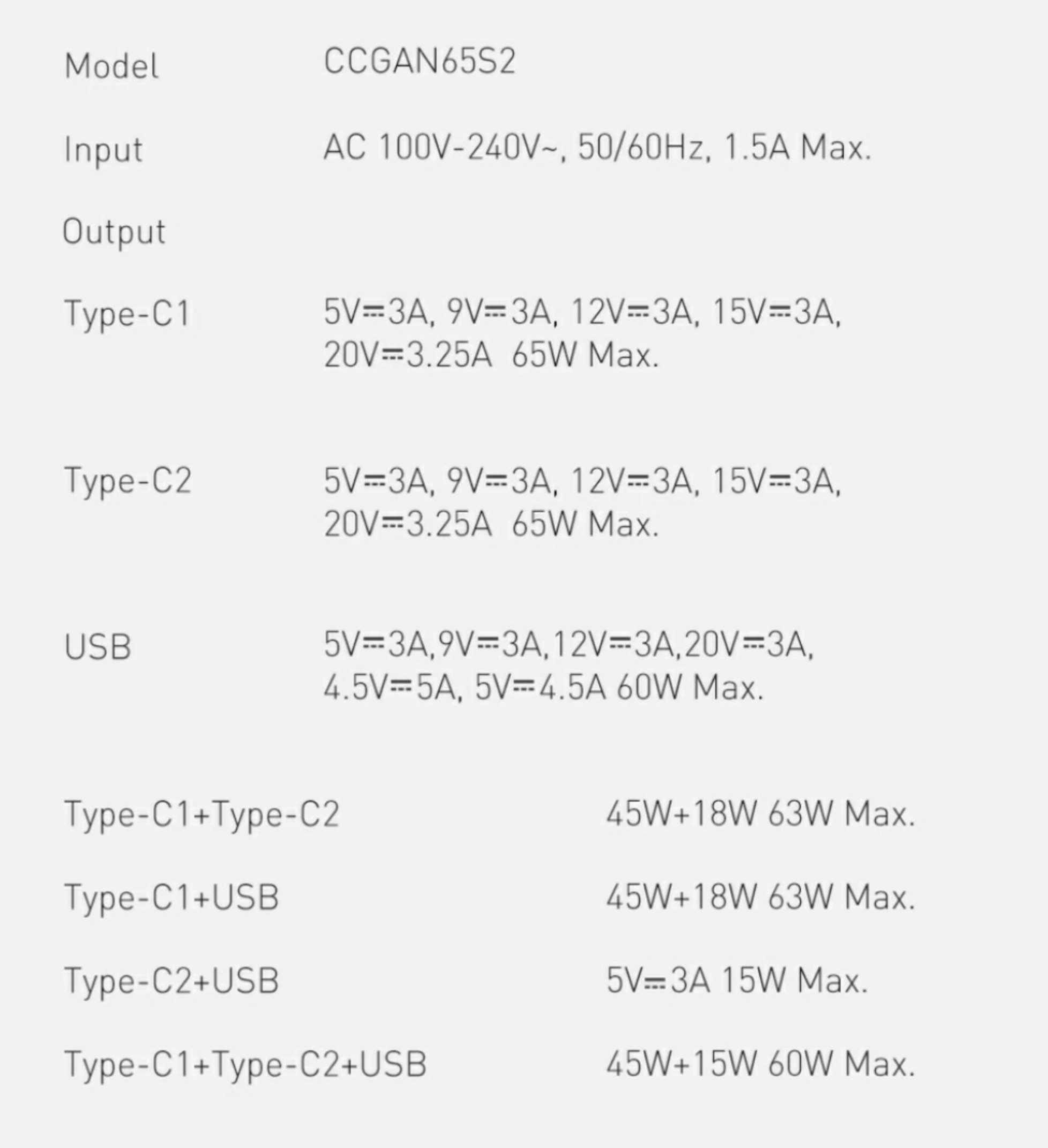 Cốc sạc Baseus GaN 2 Pro 65w 3 cổng output sạc nhanh