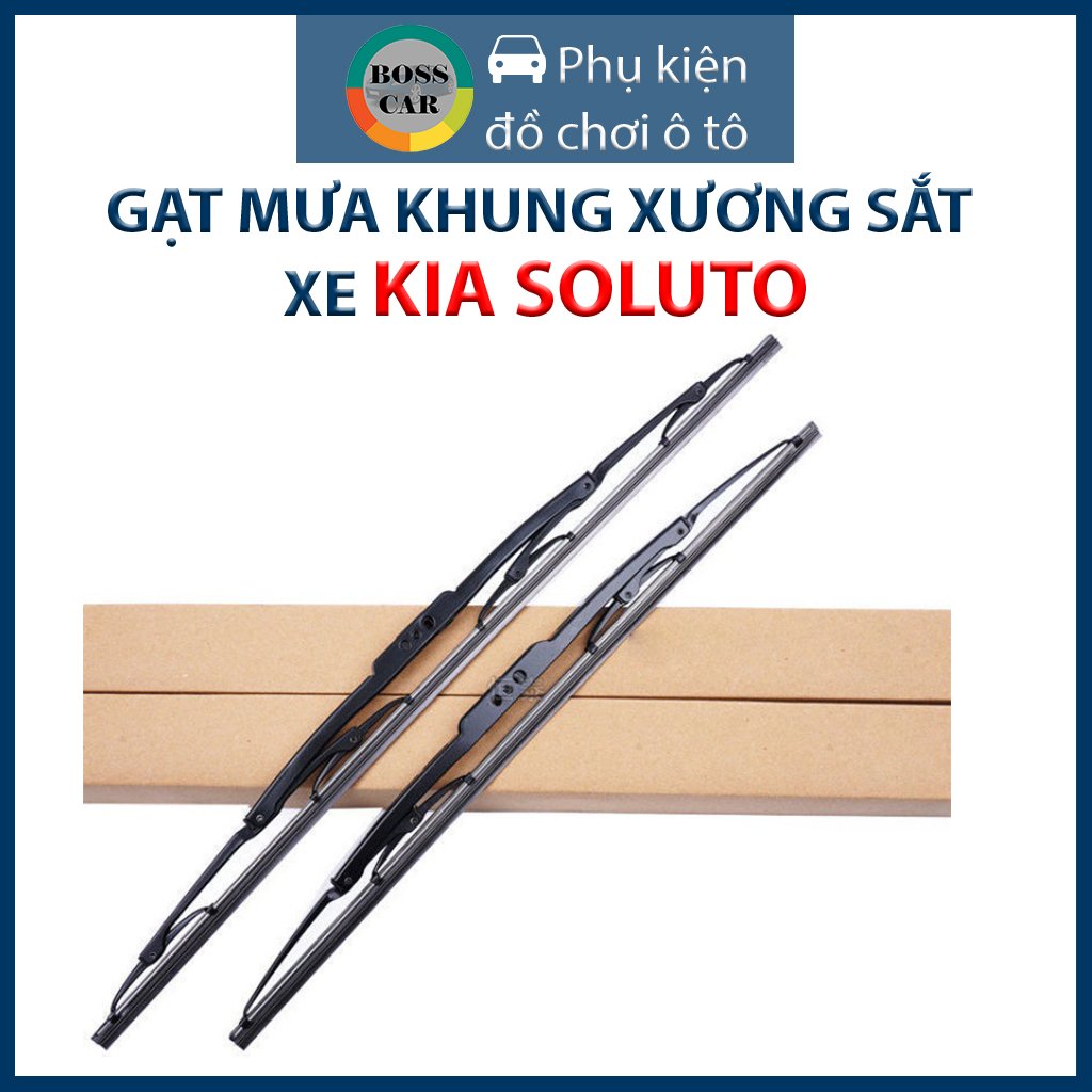 [Other Soluto] 1 pair wipers rain car Kia Soluto frame iron blade Silicon quality, rain wiper blade vehicle Oto, bar rain windshield wiper auto glass wiper