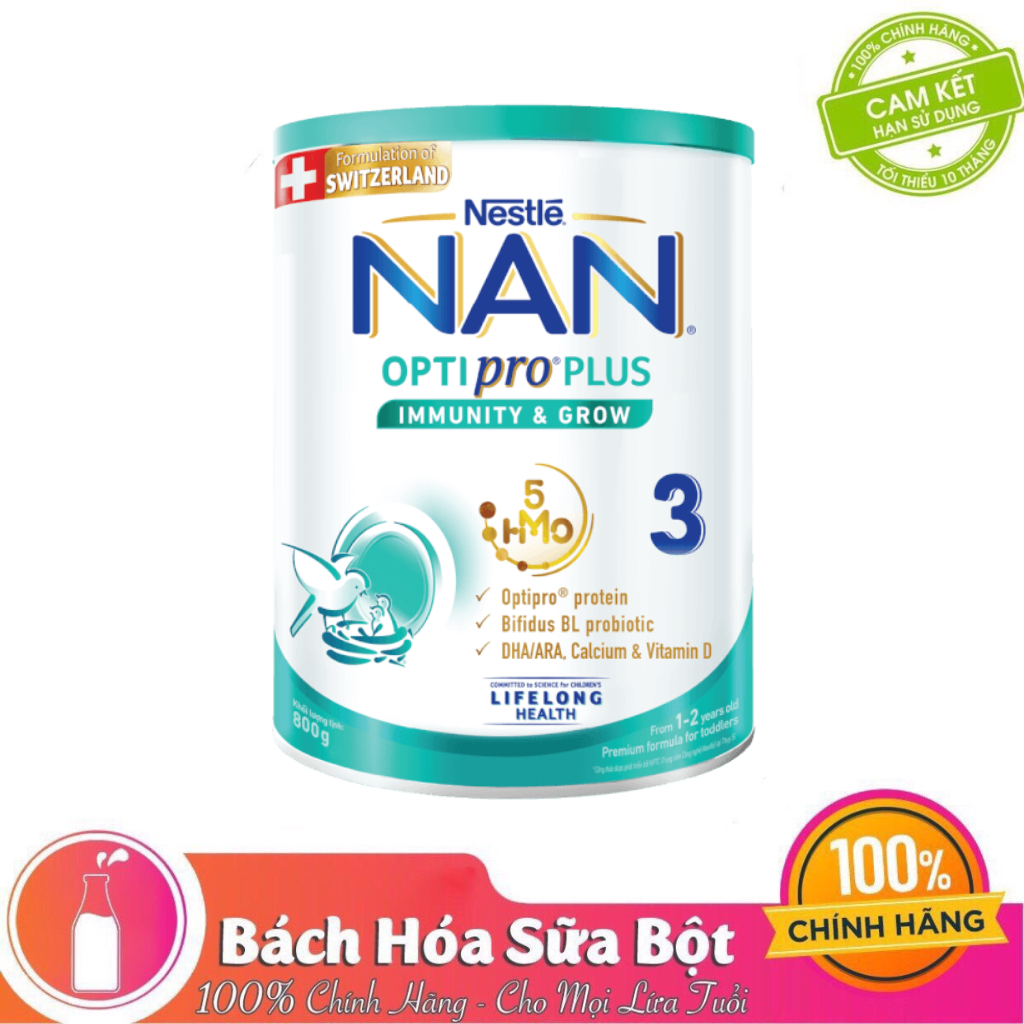 Sữa Bột Nestlé NAN OPTIPRO 1/2/3/4 HMO (800g)