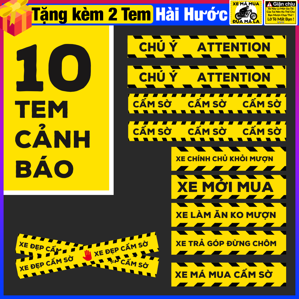 Combo Tem Dán Xe - Tem Xe Ex 150 Winner Wave Vario - Team Dán Xe Không Thấm Nước